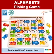 Alphabet Number ABC Fishing Toy Montessori Toys Wooden Educational Toys for kids ABC puzzles