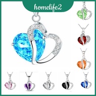 Chic Heart-shaped Zirconia Crystal Collarbone Chain Necklace For Women Employee Appreciation Wedding