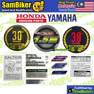 EX5 DREAM STICKER 1.5M 30TH CHAIN CASE STICKER BAR CODE BATTERY CODE ARM ENGINE OIL Yamaha Fi 3D Blu