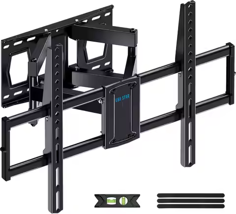 Full Motion TV Wall Mount for 37-85 Inch TVs, Supports Up to 132lbs, Swivel and Tilt Articulating Br