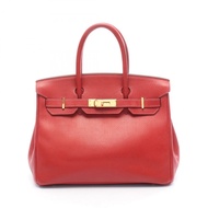 HERMES Birkin 30 手提包 G Ardennes 皮革 皮革 Rouge vif 二手 GHW