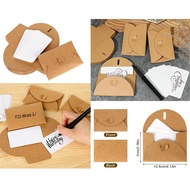 *Mini Blank ATM Cards with Heart Clasp Envelope l ATM