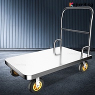 Stainless Steel Trolley Anti Slip Folding Cart Trolley Silent Wheel Trolley Cart kejier3.sg