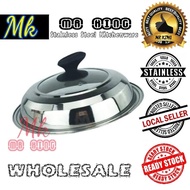 Stainless Steel Wok Cover / Pan Cover / Glass Wok Cover / Lid / Kuali cover/~28Cm/30Cm/32Cm/34Cm/36Cm/38Cm/40Cm/42Cm