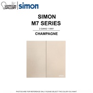 Simon M7 Series Ultra Thin Full Flat Perfect Square Switch Champagne