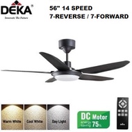 KRONOS (DEKA) F5 DCL 56" DC Motor 5Blade Ceiling Fan With 3Colour LED Lights (2Pcs)
