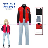 § Cosplay Kawai Rika Kawaii Wonder Egg Priority Baseball Uniform Jacket Sweshirt Men Women Casual