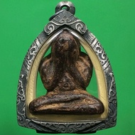 BLACK POWER PHRA PIDTA TOK RAJA LP KRON POWERFUL PROTECT ESCAPE FROM TROUBLES RARE OLD THAI BUDDHA AMULET PENDANT IDOL