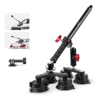 Bestselling Mechrig Multi-functional 5 Suction Cups Car Camera Mount With 1.5m Extention Rod Kit for