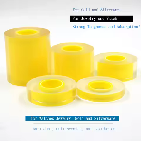 1 Roll 12MM 20MM 30MM 50MM 80MM Transparent Anti-Static Protective Film Watch Jewelry PVC Film Tape