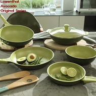[Germany] Lowenthal Avocado Nature Frying Pan Wok Grill pan Glass lid Non Stick Series