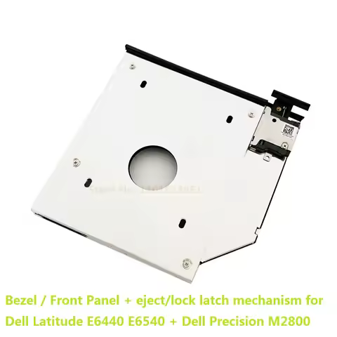 With Bezel Panel Eject Lock Latch 2nd Hard Drive HDD SSD Optical bay Caddy Frame for Dell Latitude E