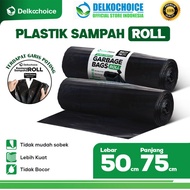 Kantong Plastik Sampah Roll Jumbo Tebal TrashBag Delkochoice 50x75cm