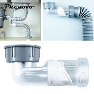 [Phenovo] Sink Drain Pipe Pipe Connector PVC Tube Connector Dishwasher Clear Professional