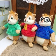 3Pcs 25cm Alvin and the Chipmunks Halloween Plush Toys Kawaii Fluffy Chipmunks Stuffed Animals Birth