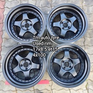 Tm Auto Tyre Service Used rim 17x8.5 et15 4x100 Johor Baru