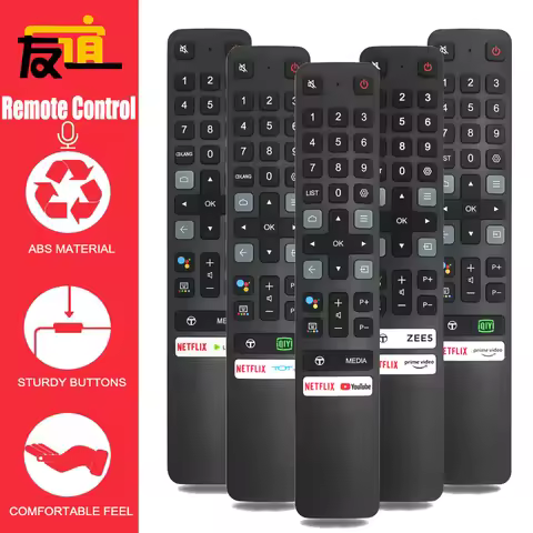 RC901V FMR1.2.3.4.5 Voice Remote, For TCL 4K LED Android Smart TV 65P725, 55C716, 50P715, 65P615