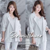 Seruni Women's Linen Rami Work Blazer