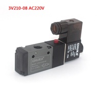 3V210-08 Solenoid Valve 3/2 Way Solenoid Valve (NC) Pneumatic Single Solenoid Valve AC220V  AC110V  DC12V  DC24V 1PC