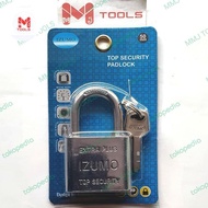 IZUMO 50mm Short Nickel Padlock - IZUMO Nickel Padlock
