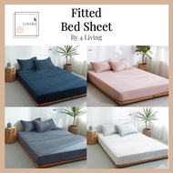 Bedsheet Single Queen Cadar Getah Keliling Cadar Cotton Bedsheet Simple Design Fitted Bedsheet Akemi Ikea 床单