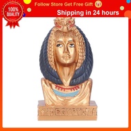Foreststore Egyptian Queen Head Statue Natural Resin Gift Pharaoh Figurine Decor BUN