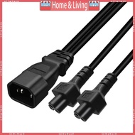 ci 3Pin Connector IEC320-C14 to IEC320-C5+C5 Converter Adapter Power Cable Cord