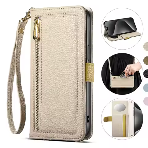 Crossbody Zipper Wallet with Card Holder Phone Case for Motorola Moto G85 G84 G75 G55 G54 G50 G35 G2