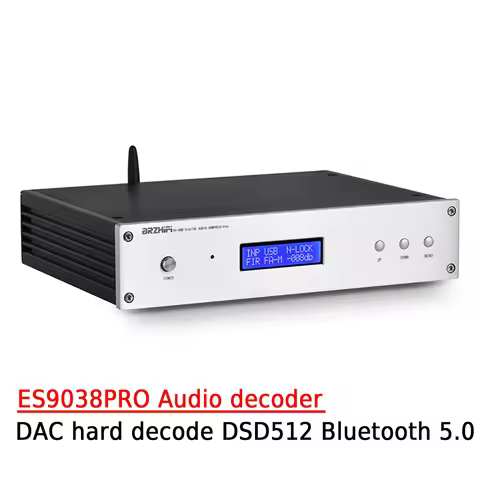 AMXEKR DC200 ES9038PRO Audio Decoder DAC Fever HIFI Hard Decoding DSD512 HD Bluetooth 5.0 Home Decod