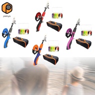 prettyia Kids Fishing Rod Child Fishing Rod Complete Set with Lures Adjustable 34cm to