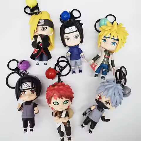 1pc Random Color Anime Accessories NARUTO Keychain Naruto Itachi Sakura PVC Car Decor