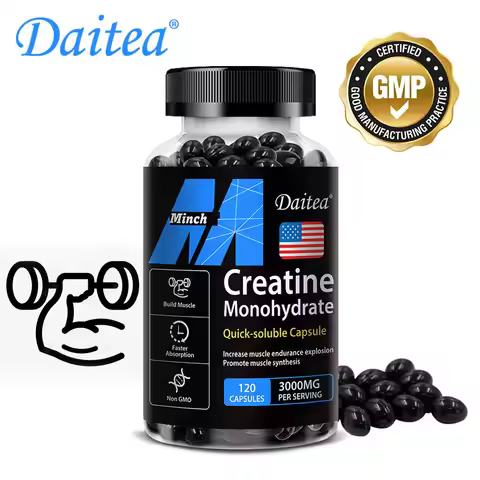 Daitea Creatine Monohydrate 3000 Mg - Strength, Muscle, Performance Supplement for Men and Women, No