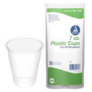 Dynarex Disposable Clear Drinking Cups - Single Use Plastic Cups for Office, Hospital, Clinic - Beve