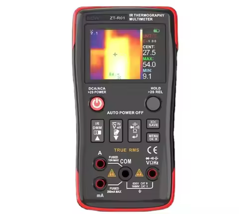 ZT-R01 Portable HD Infrared Thermal Imager Digital Multimeter 2-in-1 Push-button Multimeter for Elec