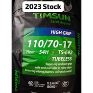 [100% ORIGINAL] TIMSUN TS692 70/90-17 & 110/70-17 TUBELESS TYRE (2023 Stock)