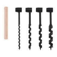 Manual Hand Auger Drill Bit High Carbon Steel Auger Handle Auger Wood Drill for Camping / Survival /