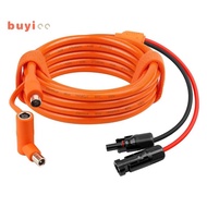 Solar Connector to DC 8mm Adapter Cable 10FT 12AWG+14AWG Solar Cable Tinned Copper Wire for Portable