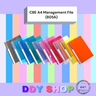 CBE A4 Transparent Management File Super PP Folder Document Organize Filing Folder with PVC Plastic 