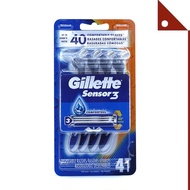 Gillette : GILSS3-4* ใบมีดโกน Sensor3 Men's Disposable Razor, 4-pk