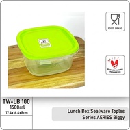 (DAS) Aeries Sealware 1500 TWLB-100 Lunch Box Transparent 1.5 Liter Sealware Snack Jar/