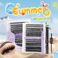 ANJOSIRMA 280Bundles Individual Eyelash Set With Glue 30D Mink Extension Volume 30D Cluster Faux Eye