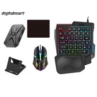 M1 Pro+ 5 in 1 Combo Bluetooth Connection Controller Mobile Games Converter Kit Gaming Keyboard Mous