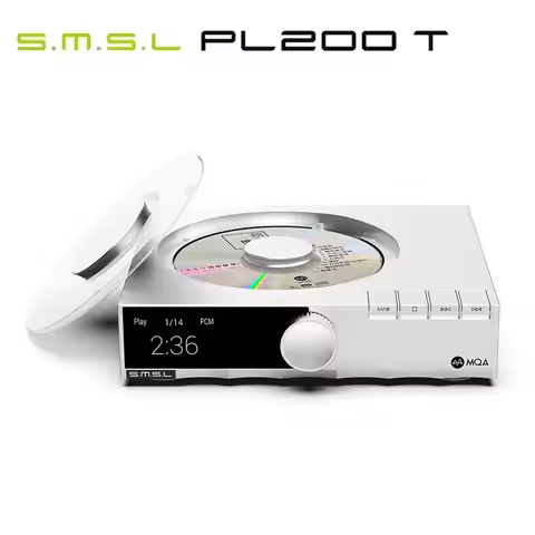 SMSL PL200T MQA-CD CD Player Digital Turntable Supports USB Input MQA Self-Developed P.A.S.S. Servo 