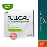 LAC Fullcal 3g Stick 60s Apple Flavour (Calcium, Magnesium, Vitamin C, D3, E & Fish Collagen)