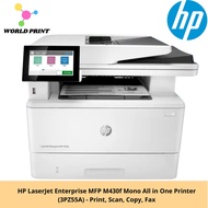 HP LaserJet Enterprise MFP M430f Mono All in One Printer (3PZ55A) - Print, Scan, Copy, Fax