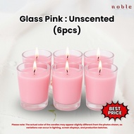 6pcs Glass Candle unscented/scented burning 12hours±  2oz/60ml  (High Quality)