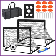 Soccer Net for Kids 3.9 x 2.9 Ft Practice Equipment 2 Pieces Soccer Goals for Backyard with Ball Tar