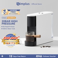 Simplus Coffee Maker Espresso Capsule Coffee Machine |20Bar High Pressure | 30s Rapid Preheat | 600m
