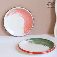 NP Ceramic Plate Bread Divided Size 6 Inches
