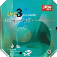 DHS NEO Hurricane 3 Table Tennis Rubber Sheet Ping Pong Rubber (Black, 2.2)